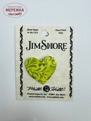 Фото Mill Hill Button Lime Hearts Desire 87032