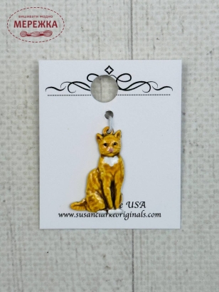 Фото Susan Clarke Originals Cat Charm BE-89-C - Пришивний елемент