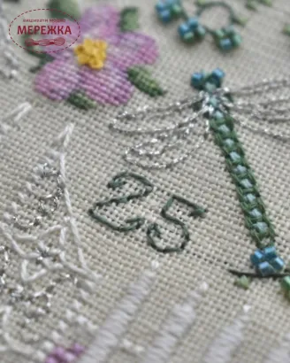 Фото Вікторія Попович Схема Forget me not (Незабудки)+пак бісеру та ниток (original) VP-047