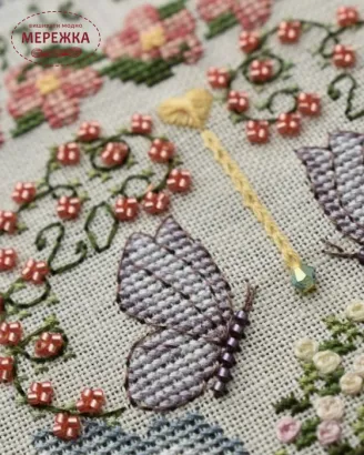 Фото Вікторія Попович Схема Apple blossom (Яблуневий цвіт)+пак бісеру та ниток (original) VP-049