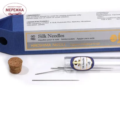 Фото Набір голок TULIP №8 (для шовку), покращене полірування, 6шт. THN-044e