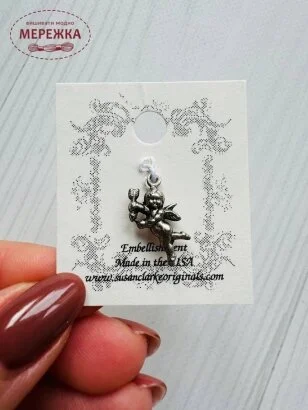 Фото Susan Clarke Originals Cupid Charm Silver PC-965 - Пришивний елемент
