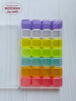 Фото Органайзер для бісеру Китай 4*7 секцій  987615