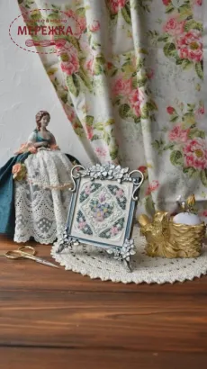 Фото Вікторія Попович Схема Forget me not Miniature (Незабудки Мініатюра)+пак бісеру та ниток (original) VP-052