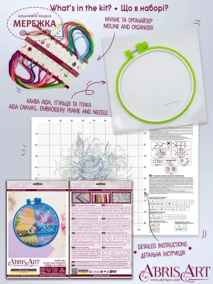 Фото набору для вишивання хрестиком AbrisArt Опівдні та опівночі АНМ-061