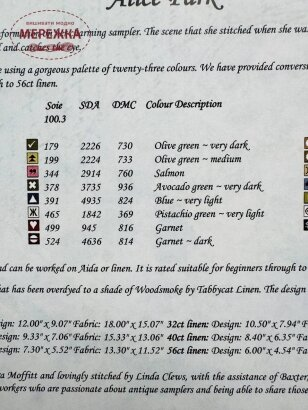 Фото Hands Across the Sea Samplers Схема Alice Park