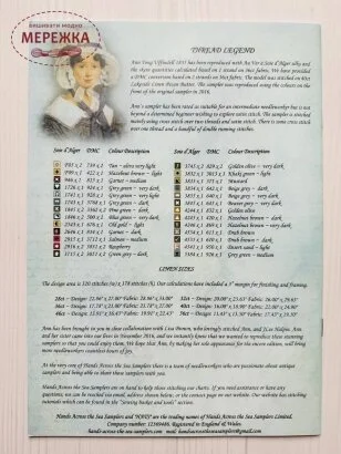 Фото Hands Across the Sea Samplers Схема Ann Tong Uffindell 1835