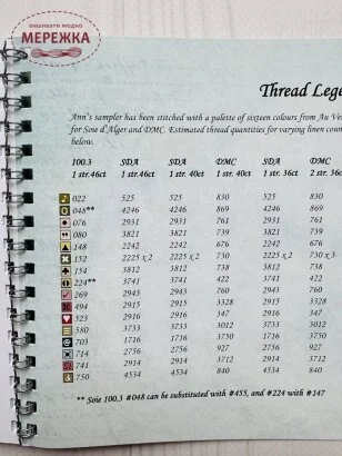 Фото Hands Across the Sea Samplers Схема Ann Webb 1829