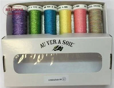 Фото Au Ver à Soie набір металізованих ниток Tresse #4 - Flashy