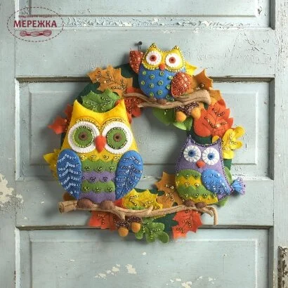 Фото Bucilla Фетровий набір Owl Wreath 86562
