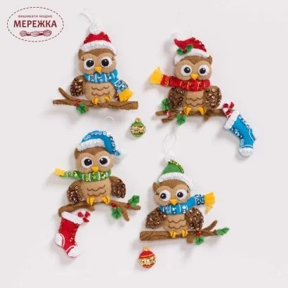 Фото Bucilla Фетровий набір Chrismas Owls 89462E