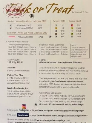 Фото Cottage Garden Samplings Схема для вишивання Trick or Treat CGS-1091
