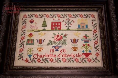 Фото Hands Across the Sea Samplers Схема Charlotte Entwistle 1860