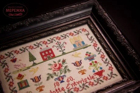 Фото Hands Across the Sea Samplers Схема Charlotte Entwistle 1860