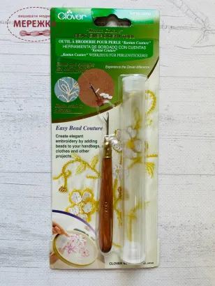 Фото гачок для люневільської вишивки Кловер 9900