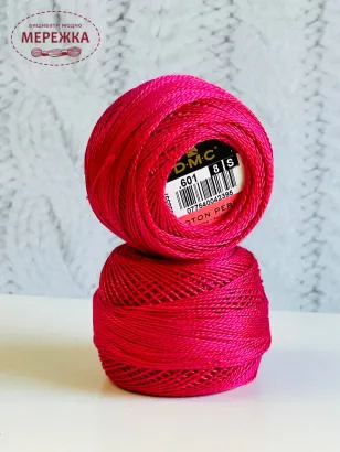 Фото Перл котон ДМС №8, колір 601