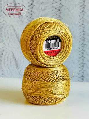 Фото Перл котон ДМС №12, колір 676