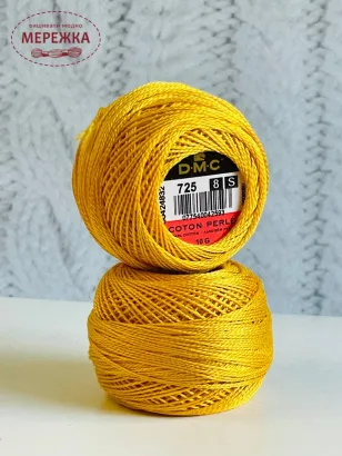 Фото Перле котон ДМС №8, колір 725