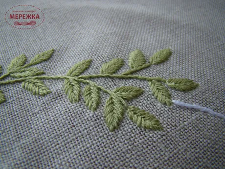 Фото вишивка Гладдю листочки