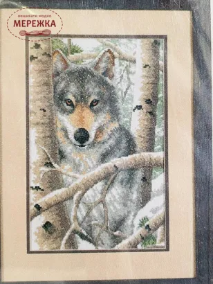Фото Набір для вишивання хрестиком Dimensions Wintry Wolf (Зимовий вовк) 03228