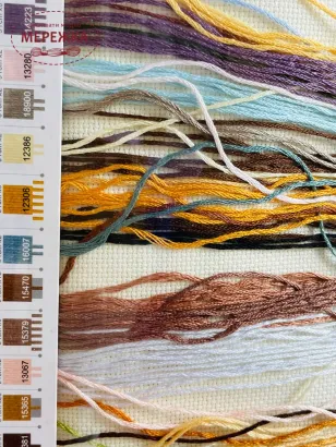 Фото набір для вишивання Діменшинз Африканські леви 03866