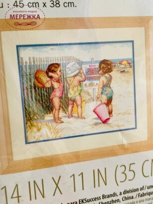 Фото набір для вишивання Діменсіонс Дівчатка на пляжі