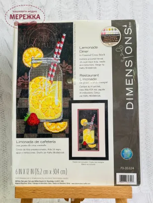 Фото Набір для вишивання хрестиком Dimensions Limonada de cafeteria (Лимонадний обід) 70-35324