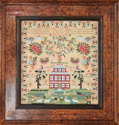 Фото Hands Across the Sea Samplers Схема Elizabeth Furniss 1836