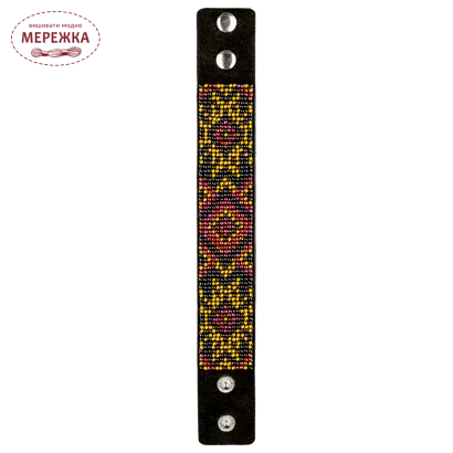 Набір для вишивання бісером WonderlandCrafts браслета на штучній шкірі FLBB-009 фото