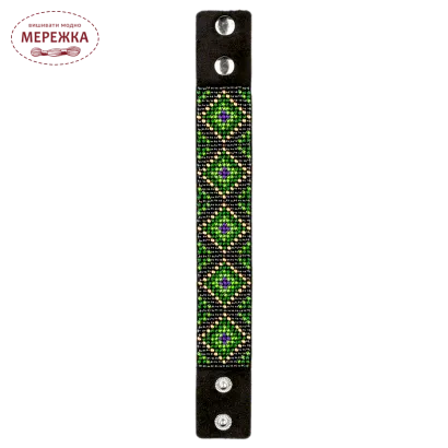 Набір для вишивання бісером WonderlandCrafts браслета на штучній шкірі FLBB-019 фото