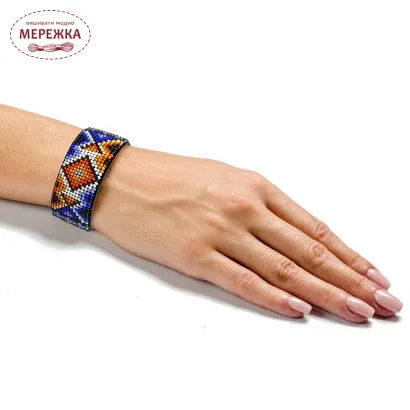 Фотографія Набір для вишивання бісером WonderlandCrafts браслета на штучній шкірі FLBB-023