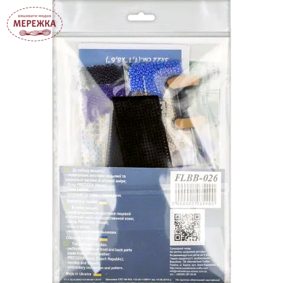 Зображення Набір для вишивання бісером WonderlandCrafts браслета на штучній шкірі FLBB-026