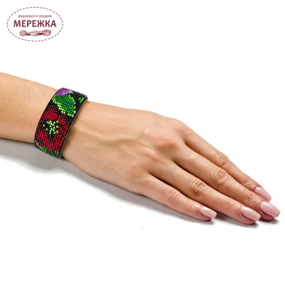 Набір для вишивання бісером WonderlandCrafts браслета на штучній шкірі FLBB-037 фотографія