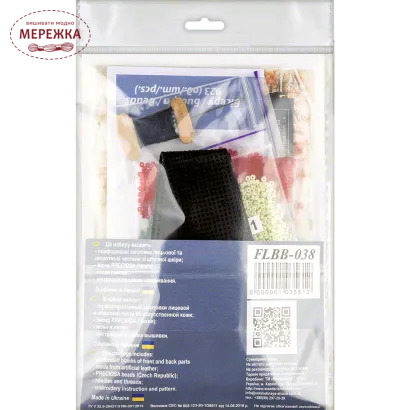 Зображення Набір для вишивання бісером WonderlandCrafts браслета на штучній шкірі FLBB-038