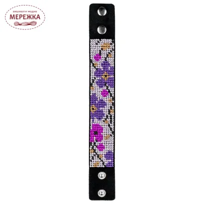 Набір для вишивання бісером WonderlandCrafts браслета на штучній шкірі FLBB-039 фото