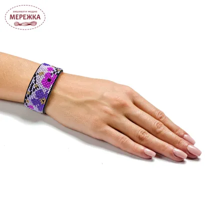 Фотографія Набір для вишивання бісером WonderlandCrafts браслета на штучній шкірі FLBB-039