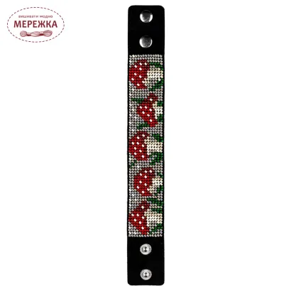 Набір для вишивання бісером WonderlandCrafts браслета на штучній шкірі FLBB-043 фото