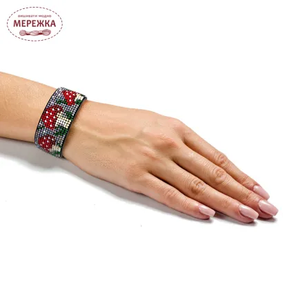 Фотографія Набір для вишивання бісером WonderlandCrafts браслета на штучній шкірі FLBB-043