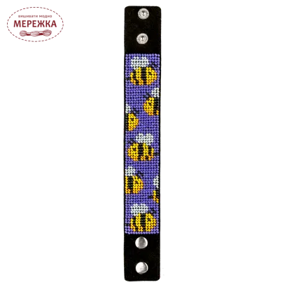 Набір для вишивання бісером WonderlandCrafts браслета на штучній шкірі FLBB-047 фото