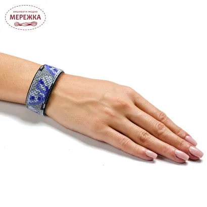 Фотографія Набір для вишивання бісером WonderlandCrafts браслета на штучній шкірі FLBB-049