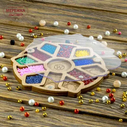 Фотографія Органайзер для бісеру WonderlandCrafts з кришкою FLZB-183