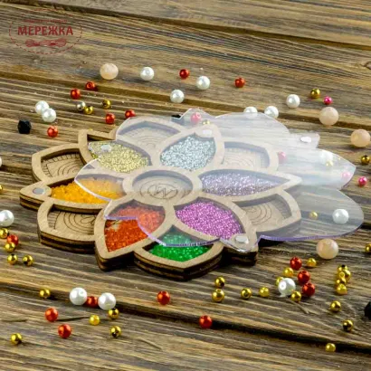 Фотографія Органайзер для бісеру WonderlandCrafts з кришкою FLZB-188