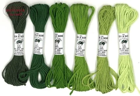 Фото Au Ver à Soie 100% шовк, Soie d'Alger Pack 6 Nuances - Green