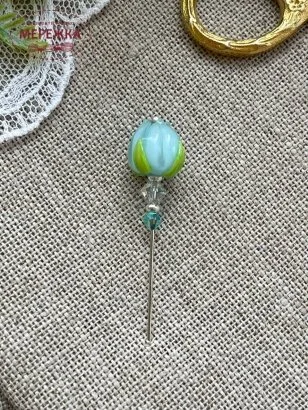 Фото Hobby Bee Голка-пін Бірюзовий тюльпан