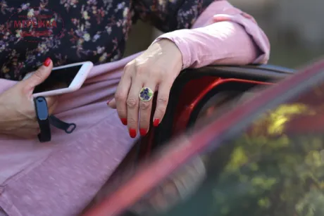 Набір для вишивання (мікровишивка) Life is beautiful Перстень "Фіалки" фото