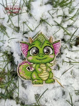 Фото Набір для вишивання хрестиком ZAYKA STITCH Дракон з підвісом 036