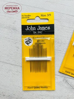 Голка John James для вишивання гладдю, № 3-9 JJ13539 фото