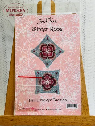 Фото схеми Just Nan Winter Rose Petite Flower Cushion