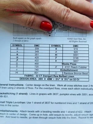 Фото JustNan схема для вишивання Autumn Mix JN333