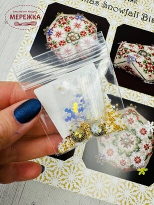 Фото JustNan Схема Christmas Snowfall Biskornu JN335